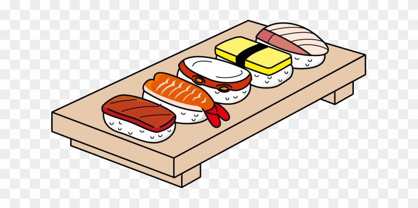 Nigiri Sushi - お 寿司 イラスト 白黒 #1684099