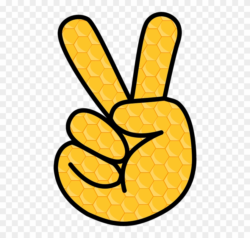 Fingers, Captured, Polygons, Peace, Diapers, All Good - Peace Sign Hand Svg #1684156