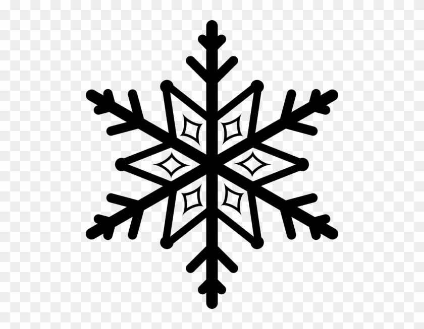 Flake,simple Flake,winter,free Vector - Snowflakes Black And White Png #1684490