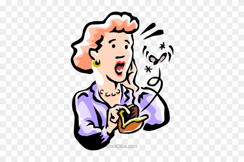 Woman Checking Her Makeup Purse Royalty Free Vector - Woman Checking Her Makeup Purse Royalty Free Vector #1685049
