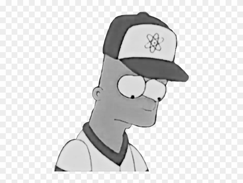 Bart Simpson Clipart Black And White - De Bart Simpson Sad #1685322