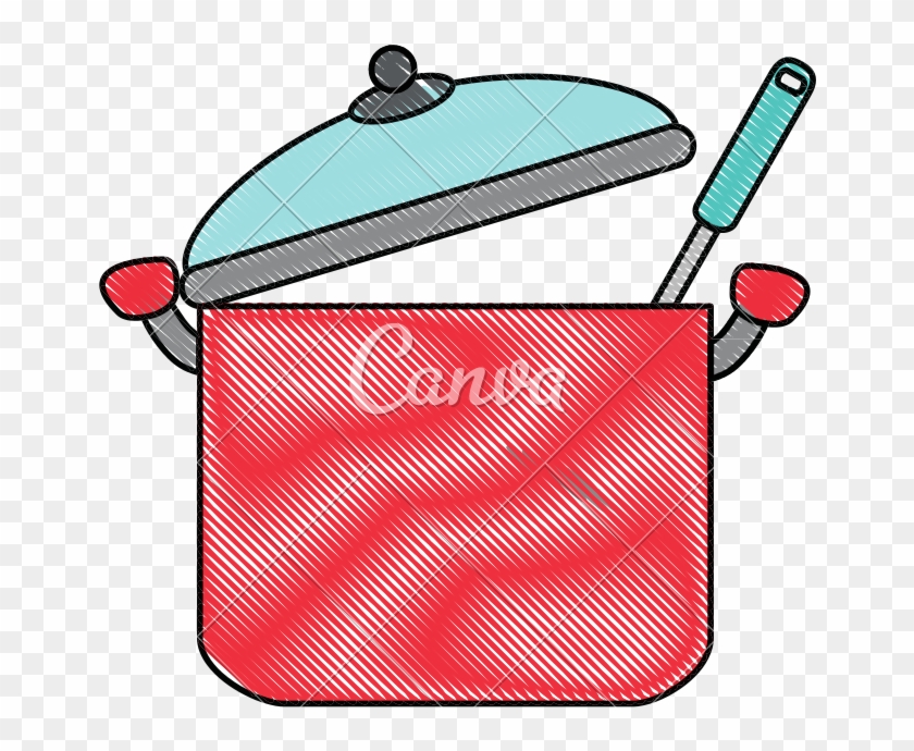 Kitchen Pot With Ladle - Kitchen Pot With Ladle #1685565