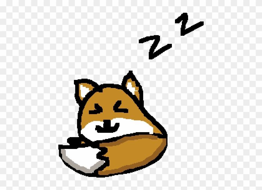 Sleeping Fox - Cartoon #1686431