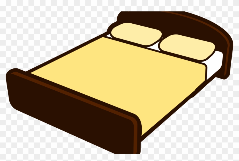 Tan Rectangle Cliparts - Bed Clipart Black And White Png #1688661