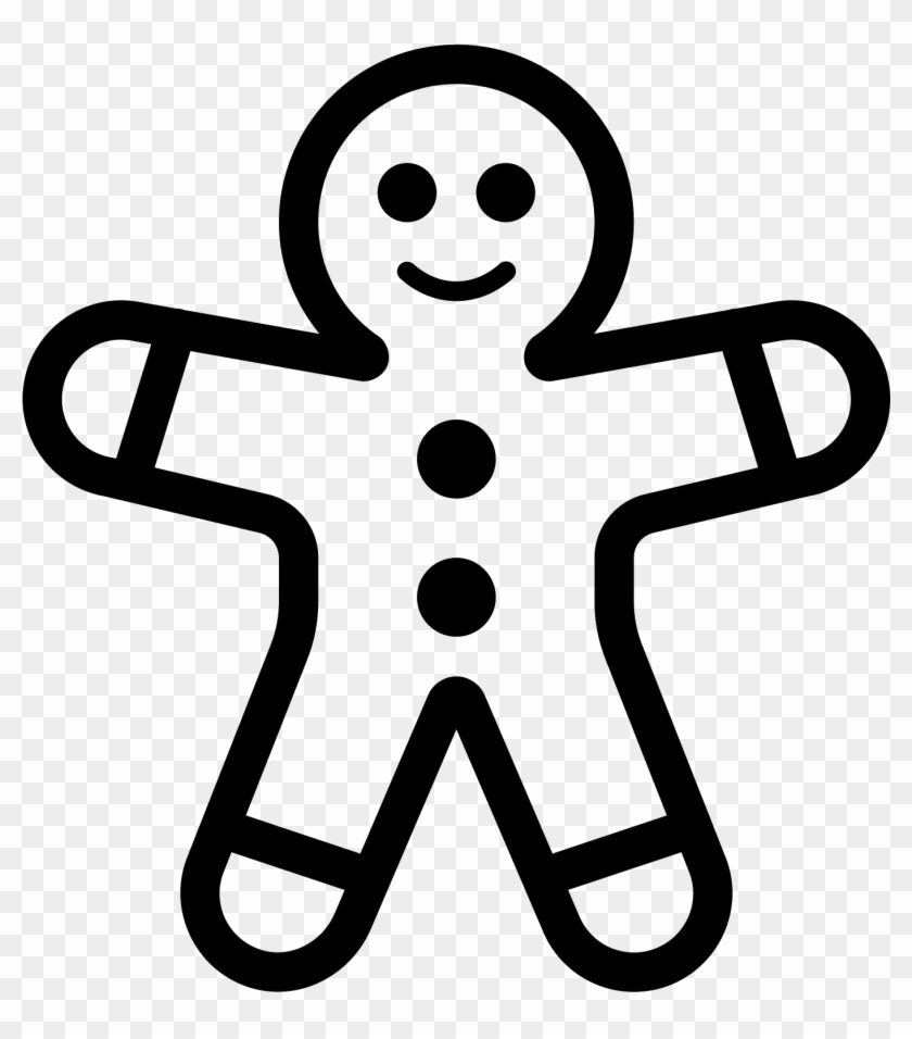 Man Icon Free Download Png And Itsa - Gingerbread Man Vector Black And White #1688936