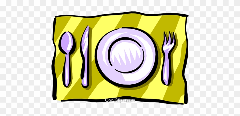 Place Setting Royalty Free Vector Clip Art Illustration - Gedeck Clipart #1690086