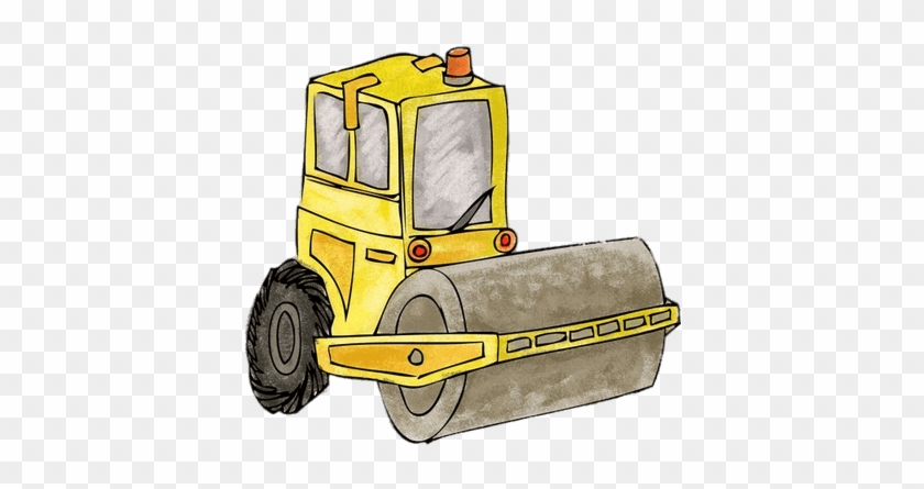 Steamroller Drawing - Steamroller Clipart #1690244