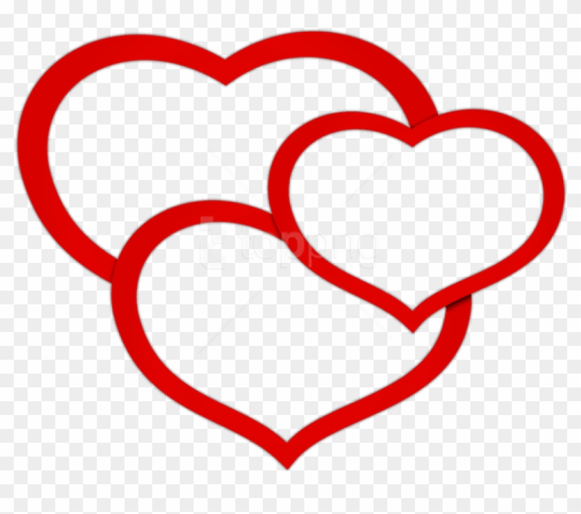Transparent Red Triple Heartspicture Png - Transparent Hearts Clip Art #1691159