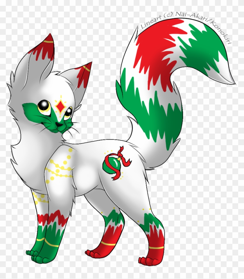 Christmas Kitten For Lolalilacs1 By Tanastar1594 Christmas - Cartoon #1691277