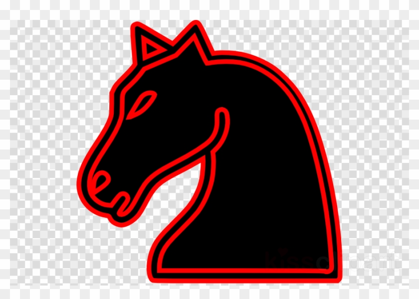 Black Knight Outlined2 Clip Art Clipart Chess Knight - Dream League Soccer Gucci Logo #1691383