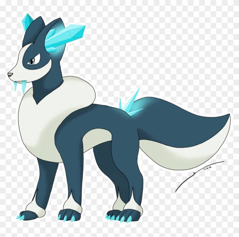 Ice Type Pokemon Dog - Cartoon #1692297