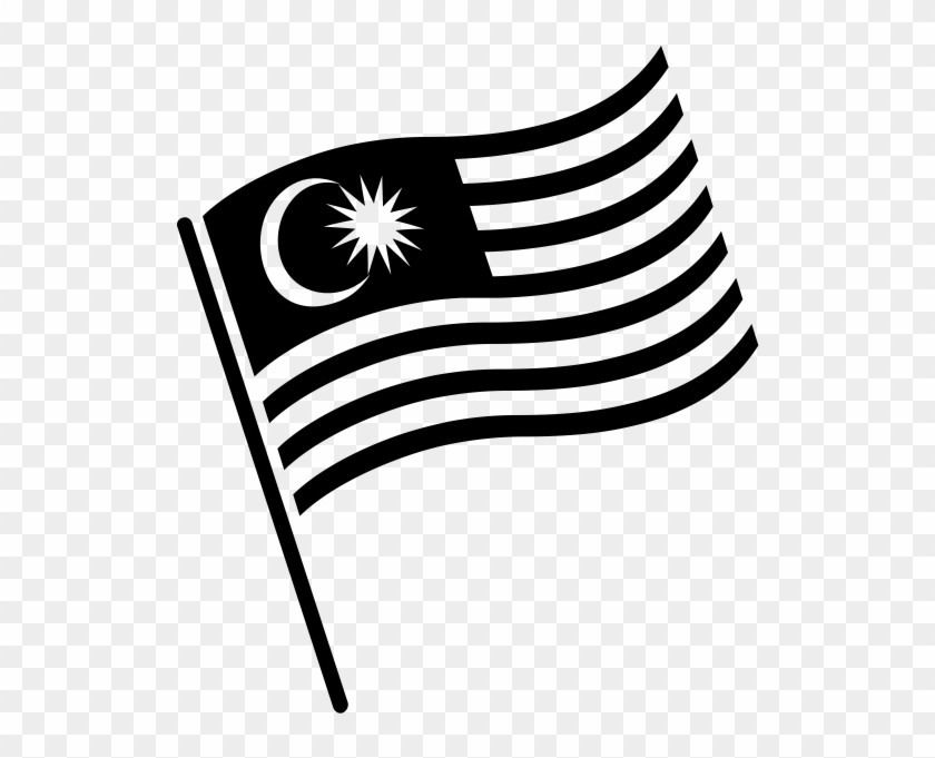 Malaysia Flag Black And White Clipart #1692687