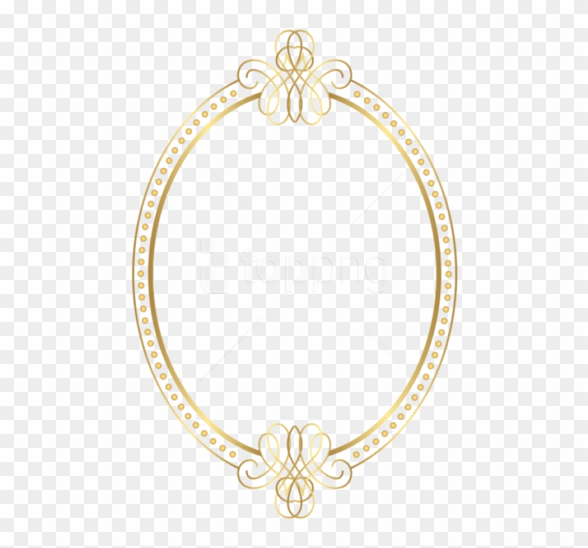 Free Png Download Border Frame Gold Clipart Png Photo - Gold Oval Frame Png #1692852