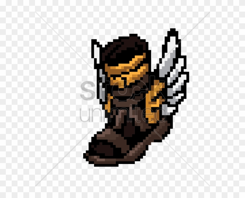 Boots Pixel Art Clipart Pixel Art - Boots With Wings Pixel #1693408