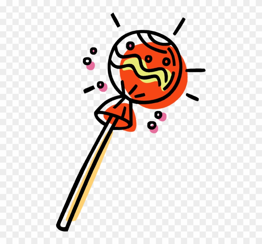 Vector Illustration Of Lollipop Sucker Candy Confection - Vector Illustration Of Lollipop Sucker Candy Confection #1693518