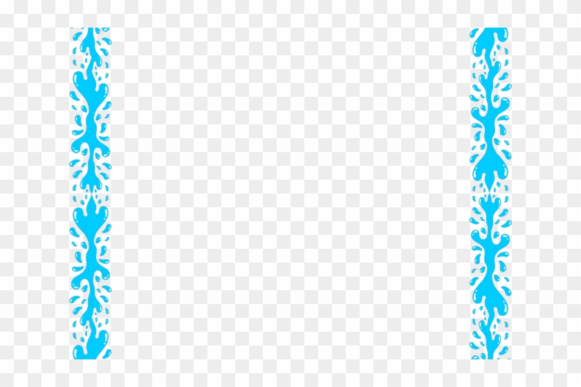 Blue Water Clipart Water Splatter - Blue Frame Png #1693930
