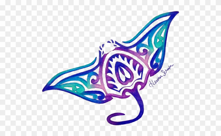 Click And Drag To Re-position The Image, If Desired - Easy Manta Ray Drawing #1695178