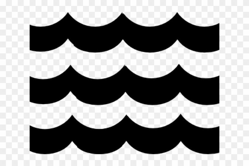Sound Wave Clipart Black And White - Waves Silhouette Clip Art #1695248