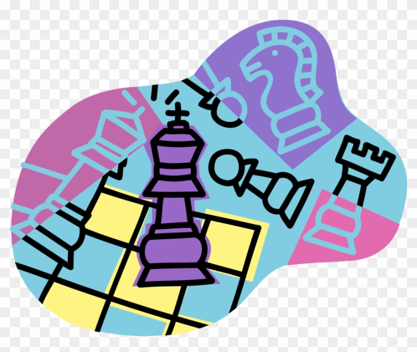 Vector Illustration Of Game Of Chess Strategy Board - Vector Illustration Of Game Of Chess Strategy Board #1695557