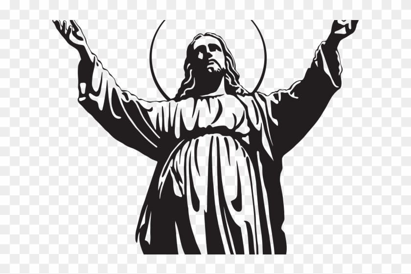 Gods Clipart Black And White - Jesus Christ Silhouette #1695620
