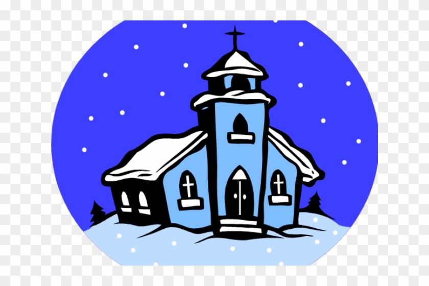 Flying Birds Clipart - Church Cartoon Winter #1695782