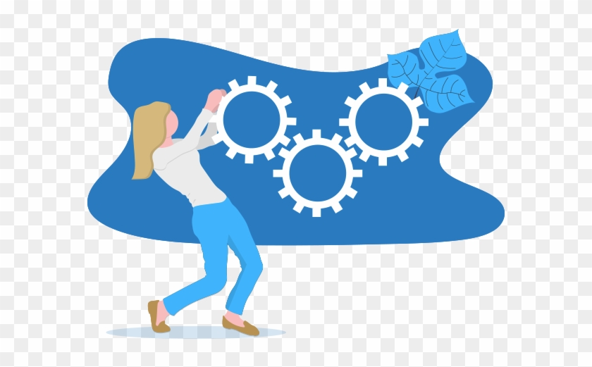 Drawing Of A Lady Shifting Gears - Give At Least 5 Application Of Science #1695925