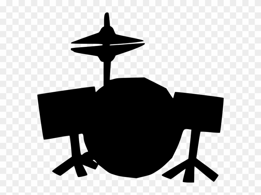 Drum Set Clipart Black And White #1696061