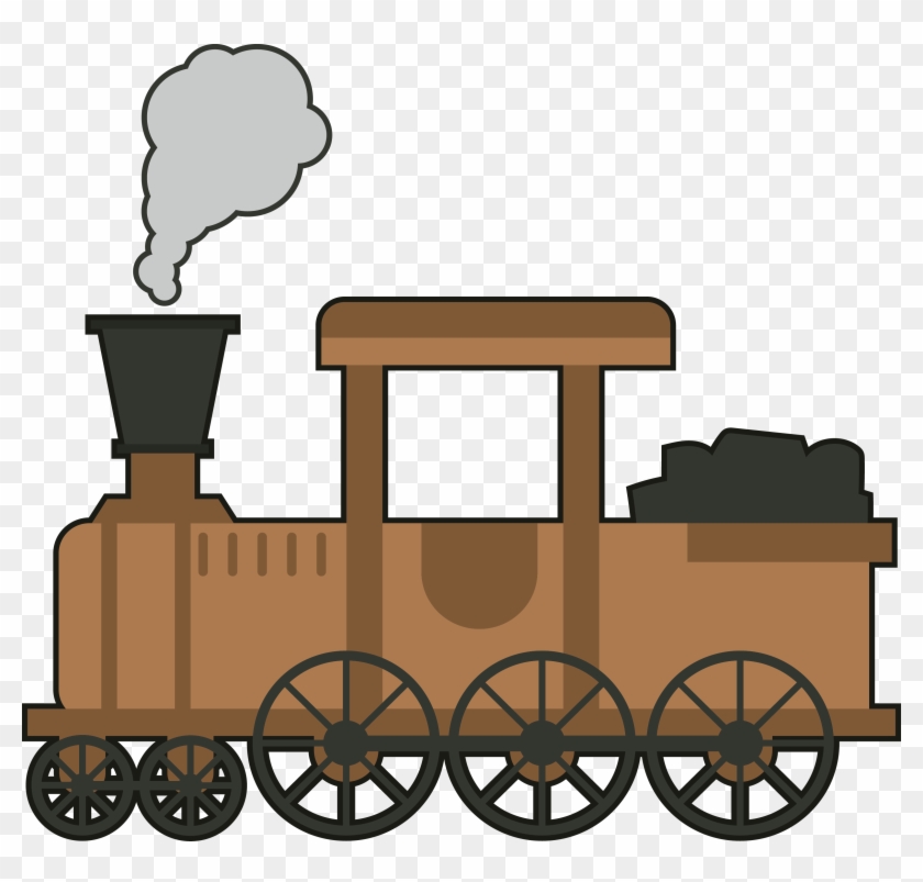 Train Rail Png Pic - Brown Train Cartoon #1696445