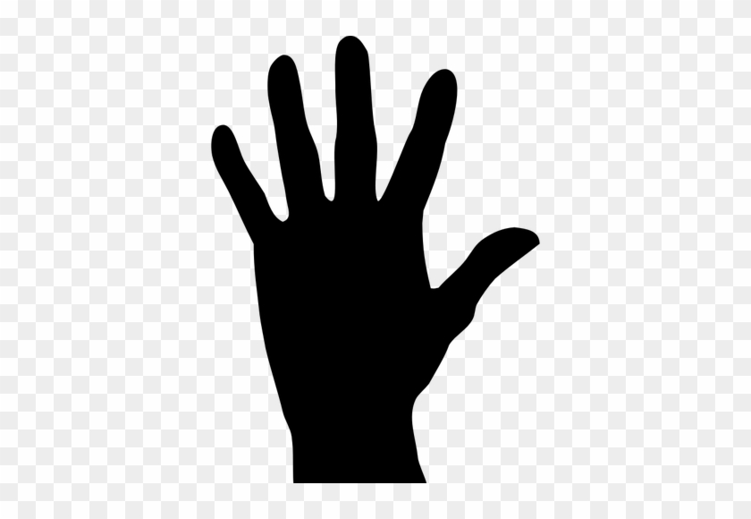 Palm Silhouette Vector Drawing Public Domain Vectors - Simple Hand Silhouette #1696851