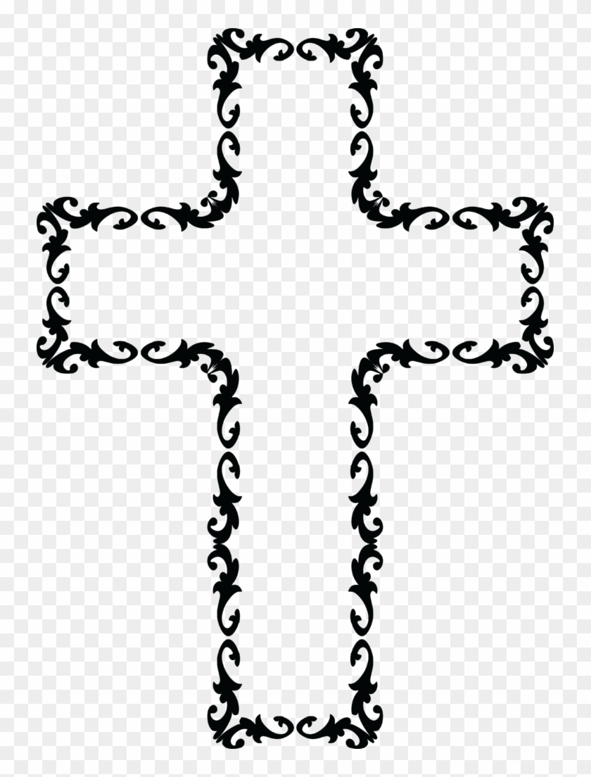 Cross Images Free Clip Art - Religious Frame Border Clipart #1696873