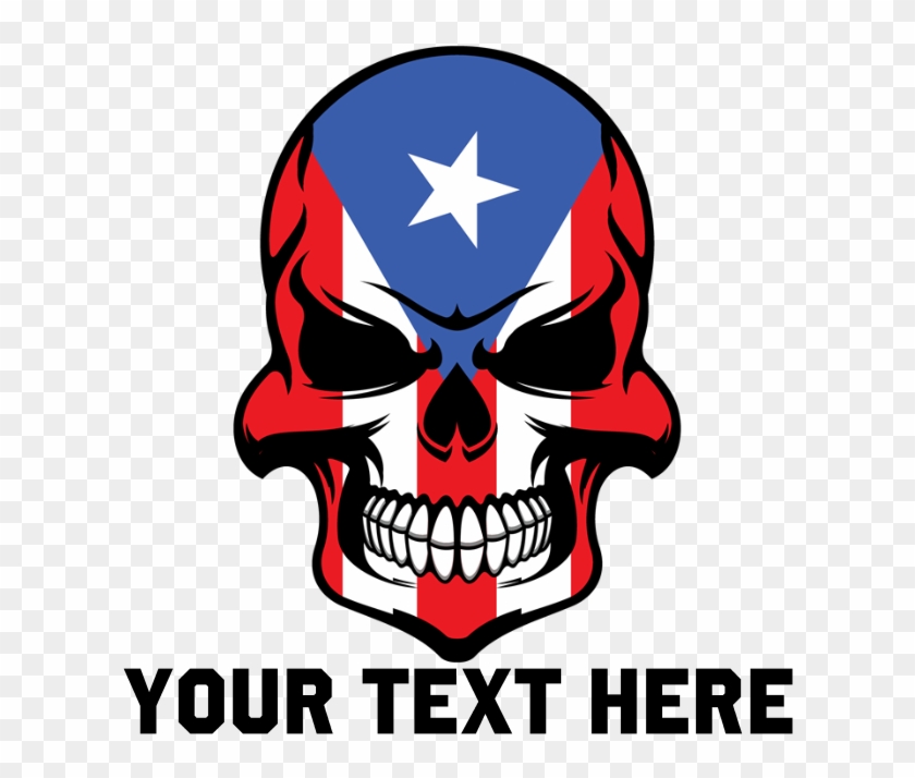Puerto Rican Flag Skull Drinking Glass - Puerto Rican Flag Cool #1697599