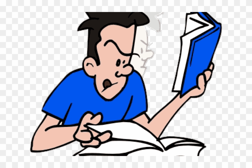 Homework Clipart To Do - Revising Cartoon #1697900