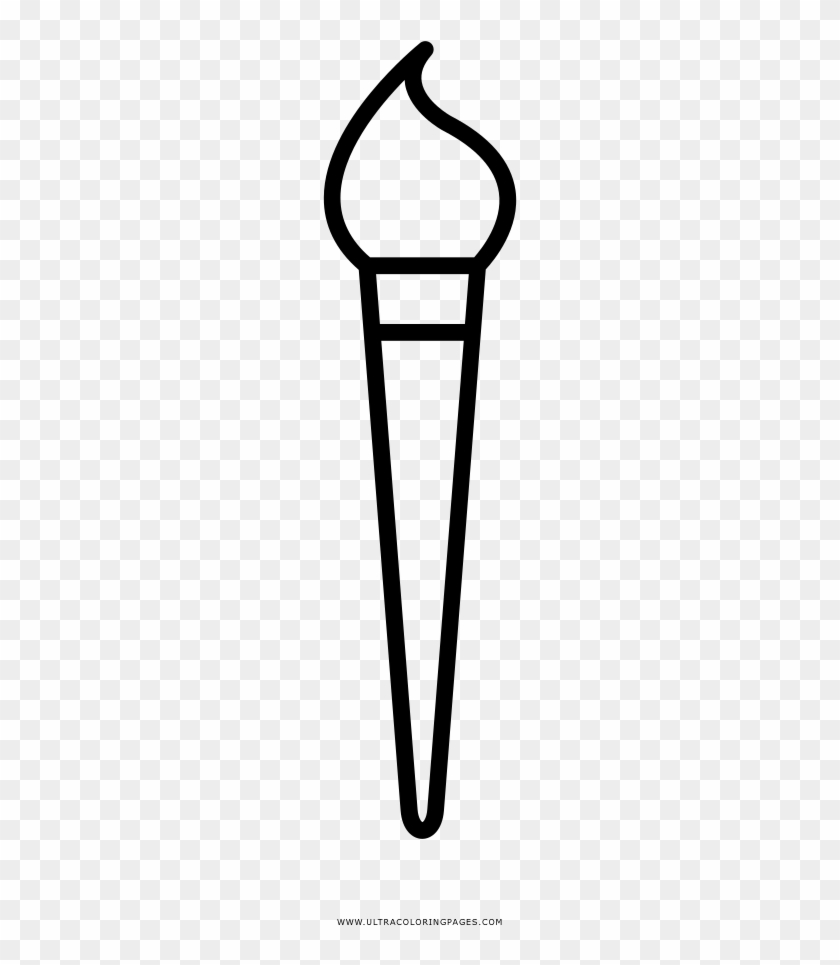 Paintbrush Coloring Page - Line Art #1698969