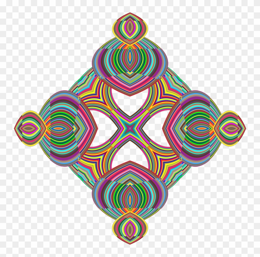 Symmetry Abstract Art Colorful Confetti Geometric - Circle #1699689