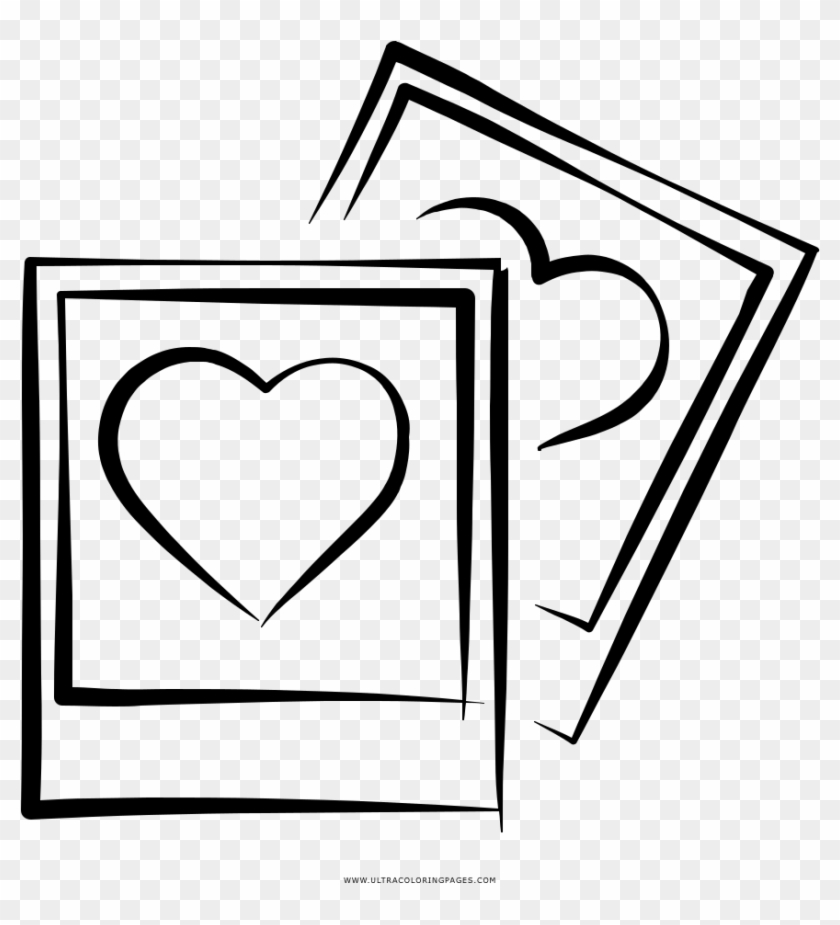Polaroids Coloring Page - Heart #1700103