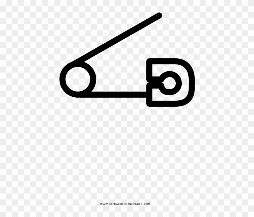 Safety Pin Coloring Page - Line Art #1700235