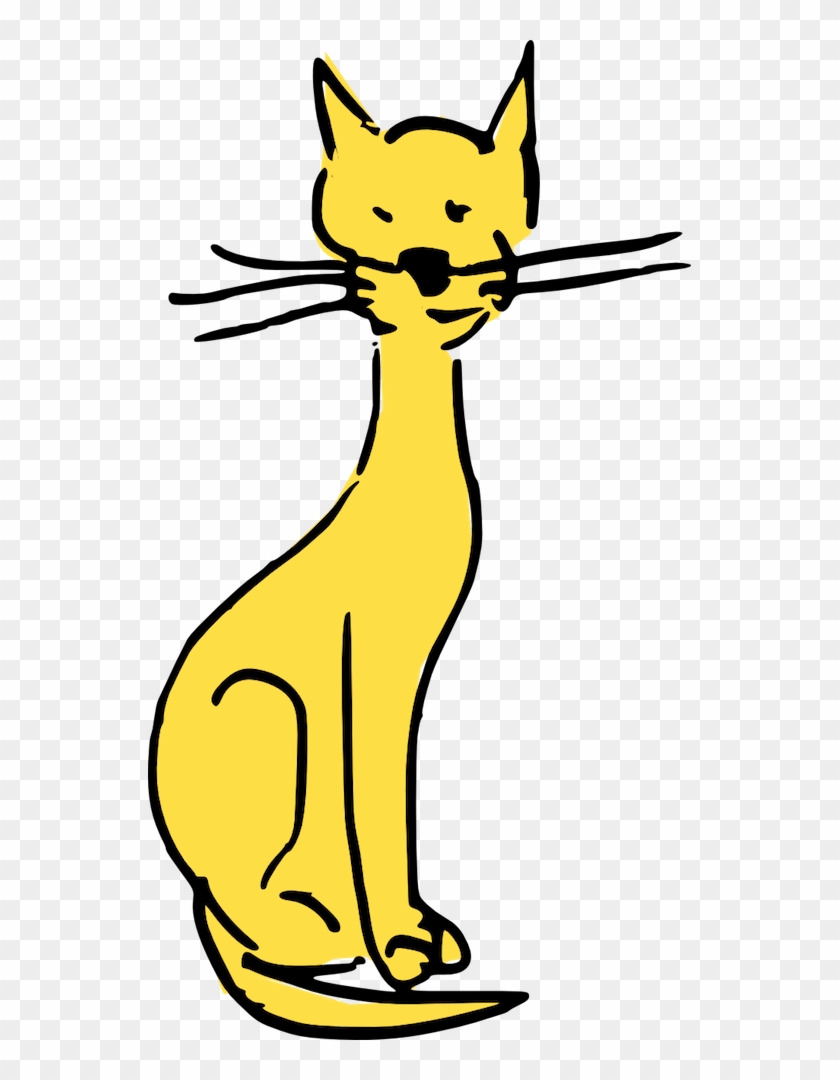 Yellow Cat Clip Art #1700370