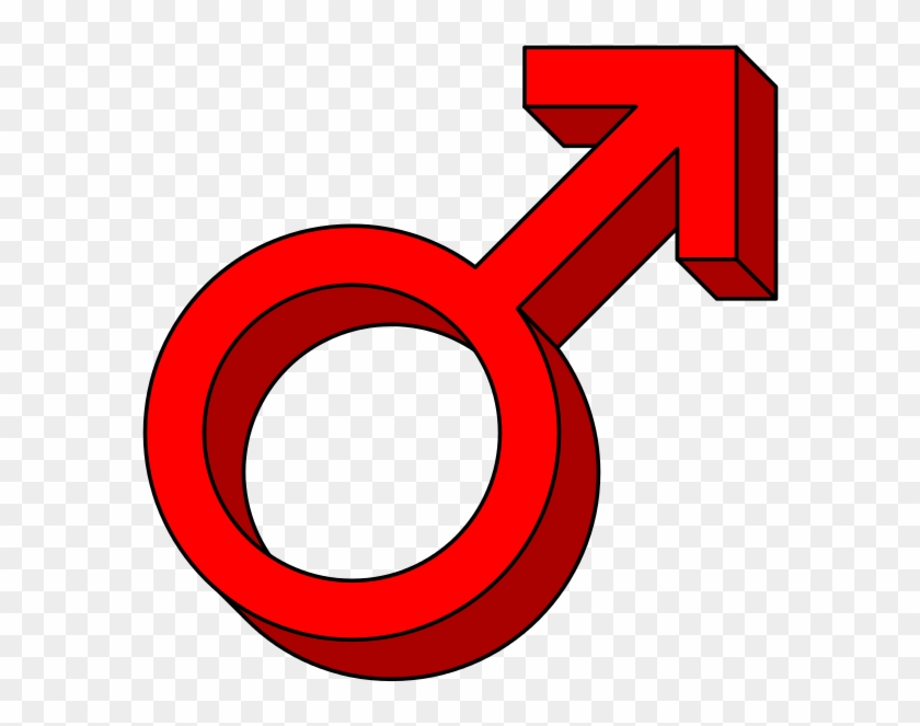 Mars Male Symbol Pseudo 3d Red - Male Symbol Red #1700860