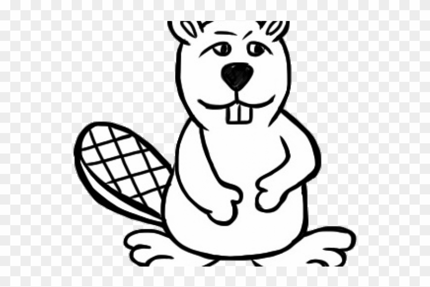 Beaver Clipart Line Art - Cartoon #1701146