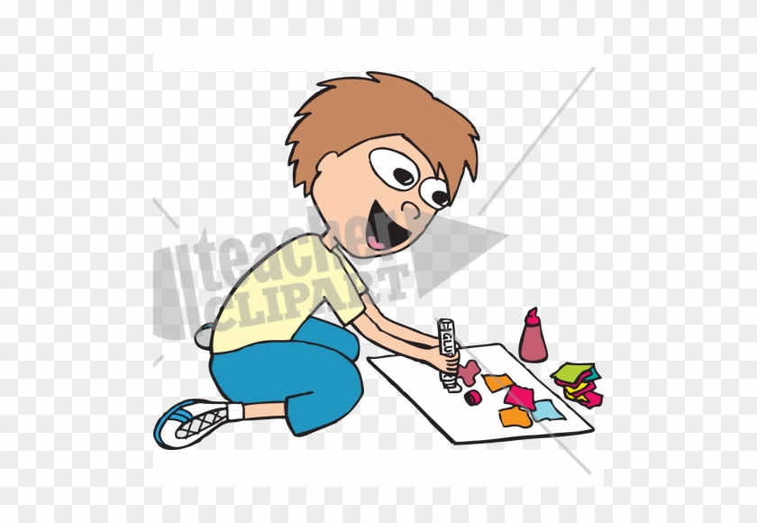 Child Pasting Clipart #1701490