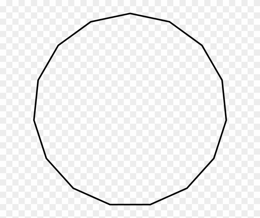 Regular Polygon 15 Vertex Animation - Thin Circle Outline #1701695