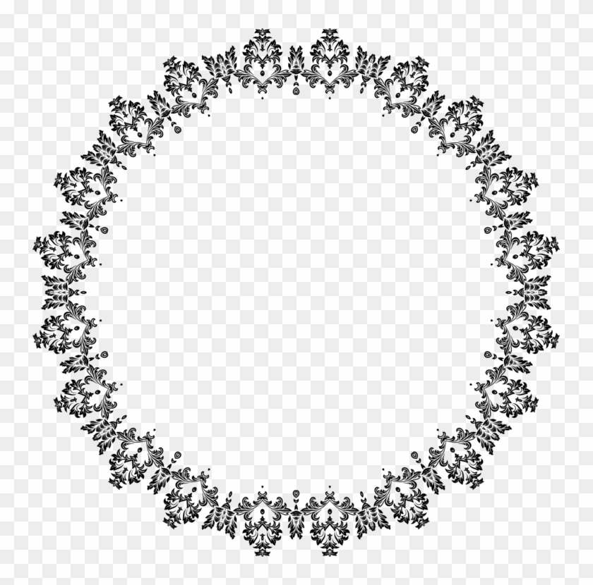 Picture Frames Black And White Ornament Computer Icons - Circle #1701770