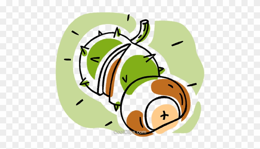 Chestnuts Royalty Free Vector Clip Art Illustration - Chestnuts Royalty Free Vector Clip Art Illustration #1701863