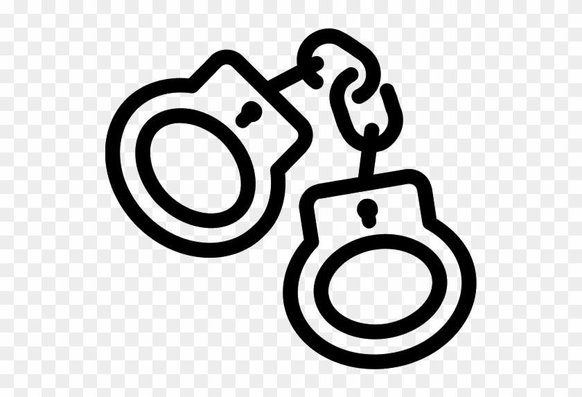 Vector Transparent Stock Black And Pngline Pin - Handschellen Icon #1701880