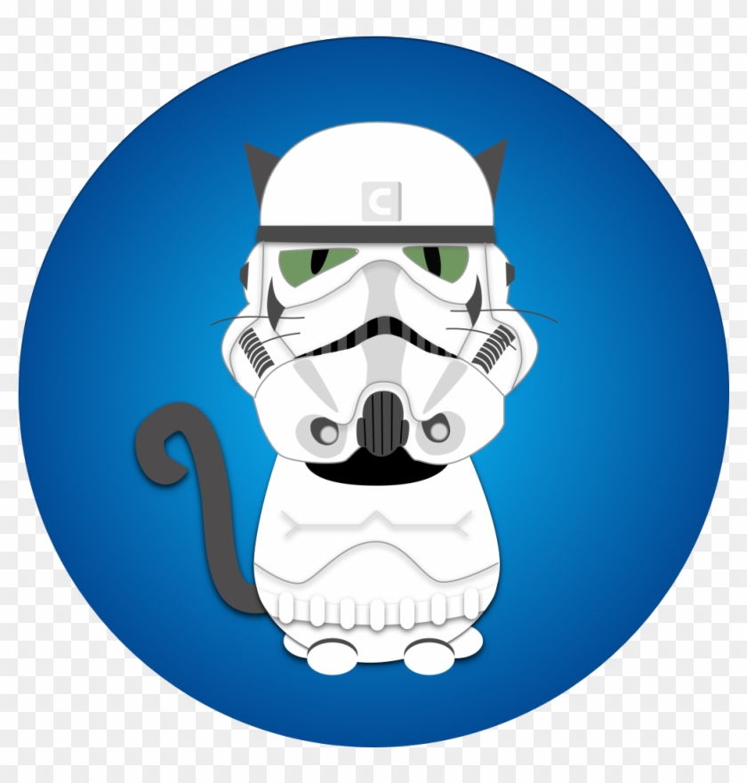 Stormtrooper Cat - Cartoon #1702248