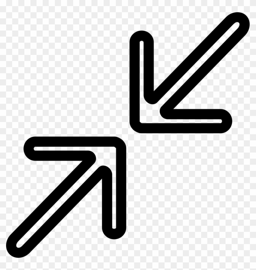 Two Opposite Arrows Outline Pointing The Center Comments - Opposite Icon #1702250
