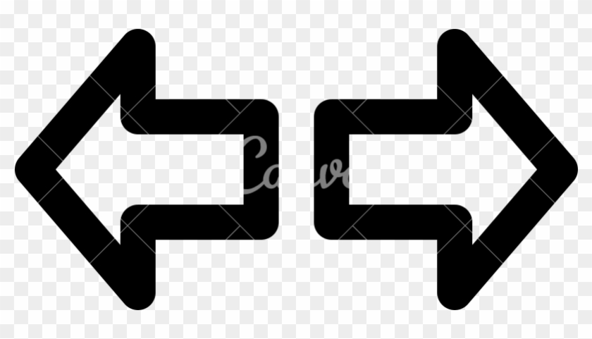Opposite Arrow Vector - Arrows Pointing At Each Other #1702264