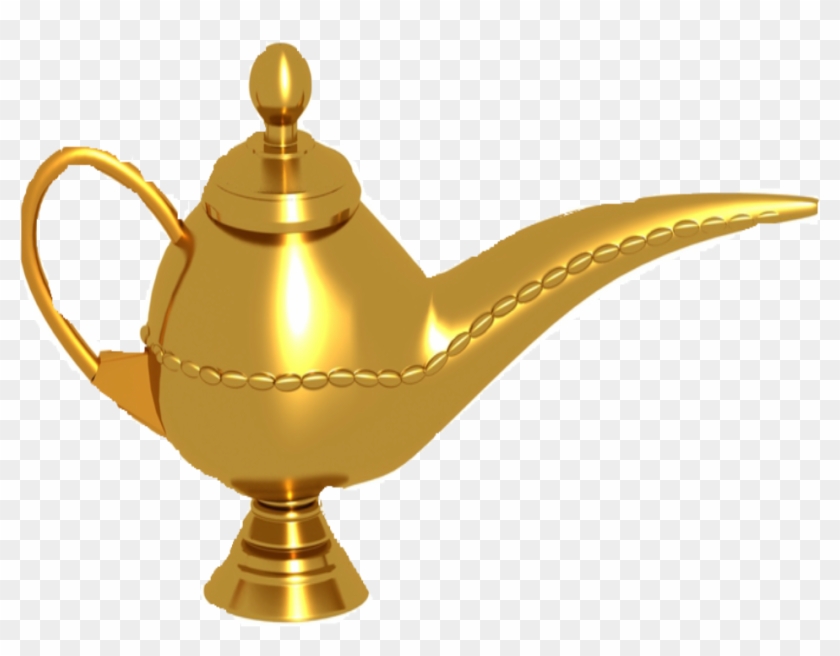 Genie Lamp Clipart Transparent - Aladdin Genie Lamp Transparent #1702355