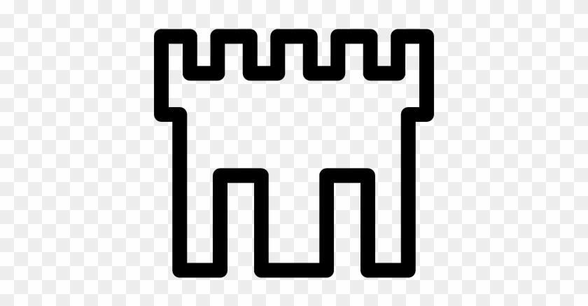 Fortress With Battlements Vector - Battlements Clip Art #1703180