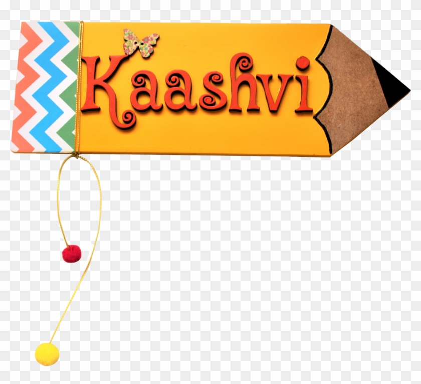 Pencil Shape Nameplate For Boys And Girls Age Less - Kids Name Plate #1703226